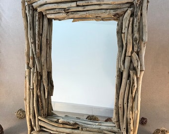 Spiegel im Treibholzstil, nordische Dekoration, Wikinger