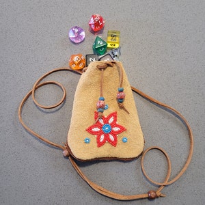 Beaded Pouch, Indigenous Medicine Pouch, Coin Purse, Dice Bag, image 2