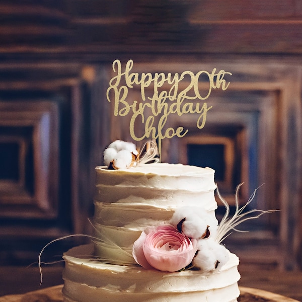 Birthday Cake Topper | Custom Cake Topper | Wedding Cake Topper | Happy Birthday Cake Topper | Cake Topper For Birthday