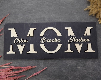 Personalized Mothers Day Gift | Mother's Day Gift | Mom Sign | Gift for Mom on Mothers Day | Rustic Sign for Mom | Family Name Sign Idea