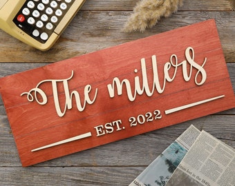 Pallet Sign | Last Name Sign | Custom Wood Sign | Established Sign | Personalized Wedding Gift | Wedding Sign | Family Name Sign | 3D Sign