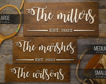 Custom Wood Name Sign | Personalized Wooden Last Name Sign | Custom Wood Sign | Established Sign | Personalized Family Name Sign