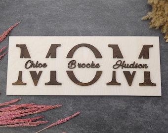 Customized Mom Sign | Mom Name Sign | Custom Wood Mom Sign | Mothers Day Gift | Personalized Mothers Day Gift | Mom Wall Sign | Gift for Mom