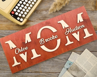 Mother's Day Gift | Gift for Mom on Mothers Day | Personalized Mothers Day Gift | Rustic Mom Sign | Gift for Mama | Mother Name Sign