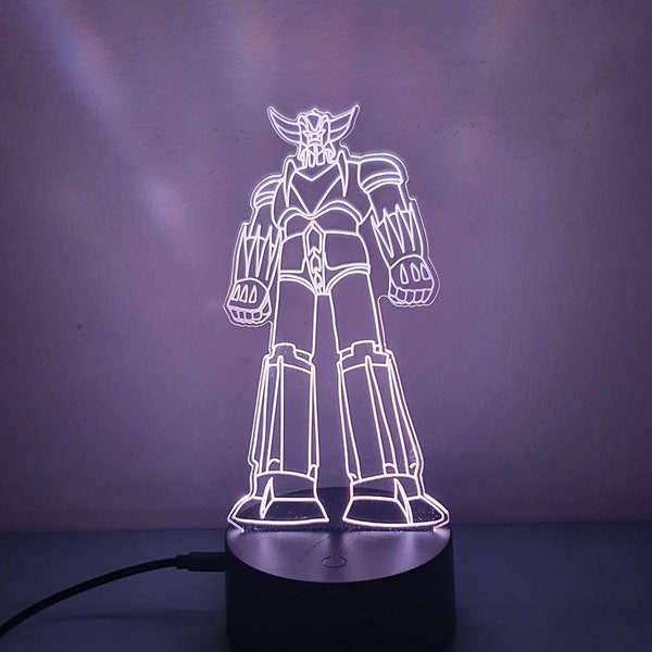 Veilleuse lampe 3d en acrylique inspiré  de Goldorak - Une idée cadeau originale !