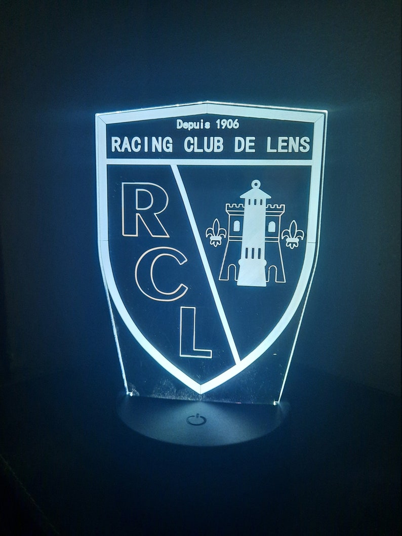 Veilleuse lampe 3d RC Lens Une idée cadeau originale Noire, opaque