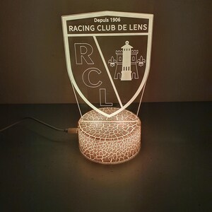 Veilleuse lampe 3d RC Lens Une idée cadeau originale Blanc, transparent