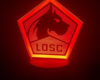 Veilleuse lampe 3d LOSC - Une idée cadeau originale !