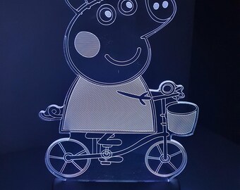 Veilleuse lampe 3d inspirée de Peppa Pig - Une idée cadeau originale !