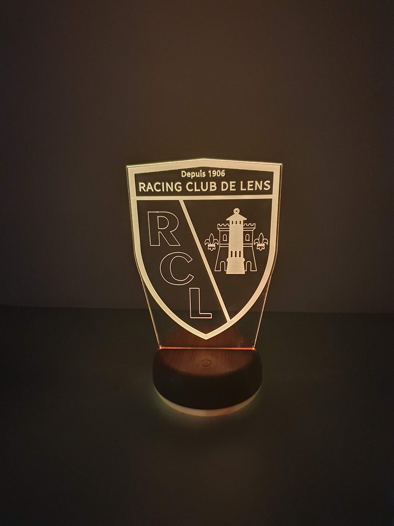 Veilleuse lampe 3d RC Lens Une idée cadeau originale Effet bois