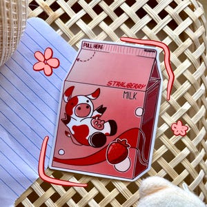 Strawberry Milk Sticker