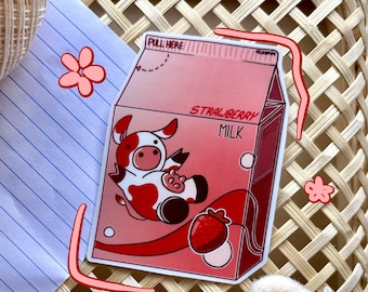 Strawberry Milk Sticker