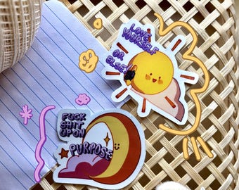 Sun and Moon Sticker Pair
