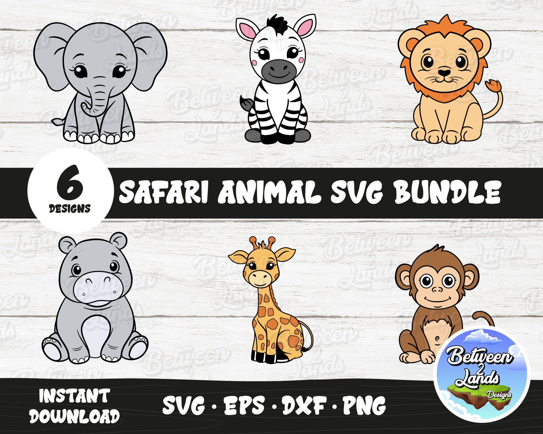 Safari Animals Layered SVG Cute African Jungle Animal Cut File Cricut ...