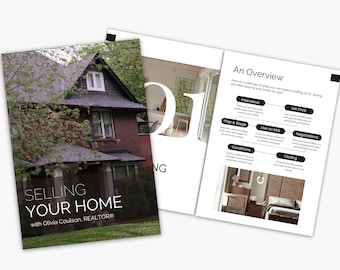 Real Estate Seller Guide Client Handout for Realtor Listing Handbook Booklet for Real Estate Agents (Canva, Digital Download)
