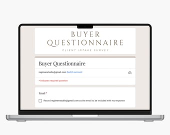 Cuestionario para compradores de bienes raíces, formulario de admisión de clientes (plantilla de Google Forms)