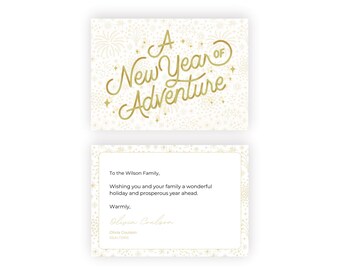 Real Estate New Years Card for Clients Editable Thank You Marketing Mailer Template Realtor Printable Customizable (Canva Digital Download)