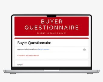 Real Estate Buyer Questionnaire | Client Needs Analysis, KW Theme (Digital Download)