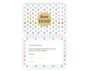Easter Client Card for Spring Realtor Drop-Off Card Mailer Template Real Estate Agents Printable Customizable (Canva)