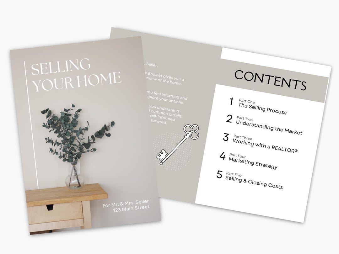 Real Estate Seller Guide Client Handout for Realtor Listing Handbook
