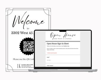 Cartel de bienvenida a jornada de puertas abiertas con código QR y formulario (Canva y Google Form)