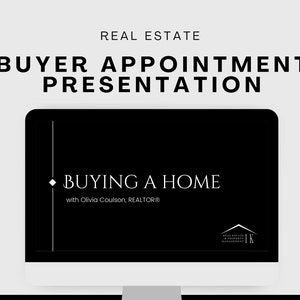 Buyer Presentation Slideshow Canva Template | Customizable Black & White Minimalist | Digital Buyer Consultation Powerpoint | Pre-qualify