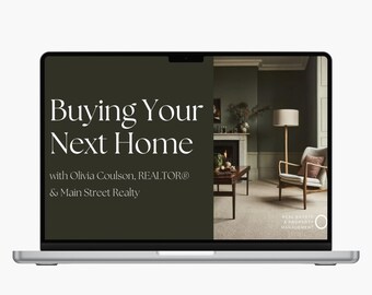 Buyer Presentation Slideshow Canva Template | Customizable Olive Green Minimalist Real Estate Consultation Powerpoint to Pre-qualify Clients