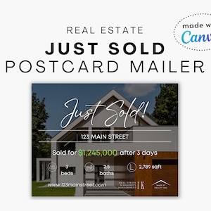 Carte postale que nous venons de vendre | Agriculture de quartier | postale personnalisable de nouvel agent | Modèle de toile numérique