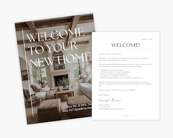Tenant Welcome Handbook & Letter from Landlord or Property Manager Rental Real Estate Printable Booklet | Customizable Canva Template