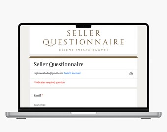 Cuestionario para vendedores de bienes raíces, formulario de admisión de clientes (Google Forms, descarga digital)