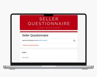 Real Estate Seller Questionnaire | Client Intake Form (Digital Download)
