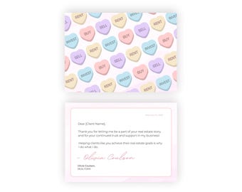 Valentines Day Card for Clients Realtor Editable Card Mailer Template Real Estate Agents Printable Customizable (Canva Digital Download)