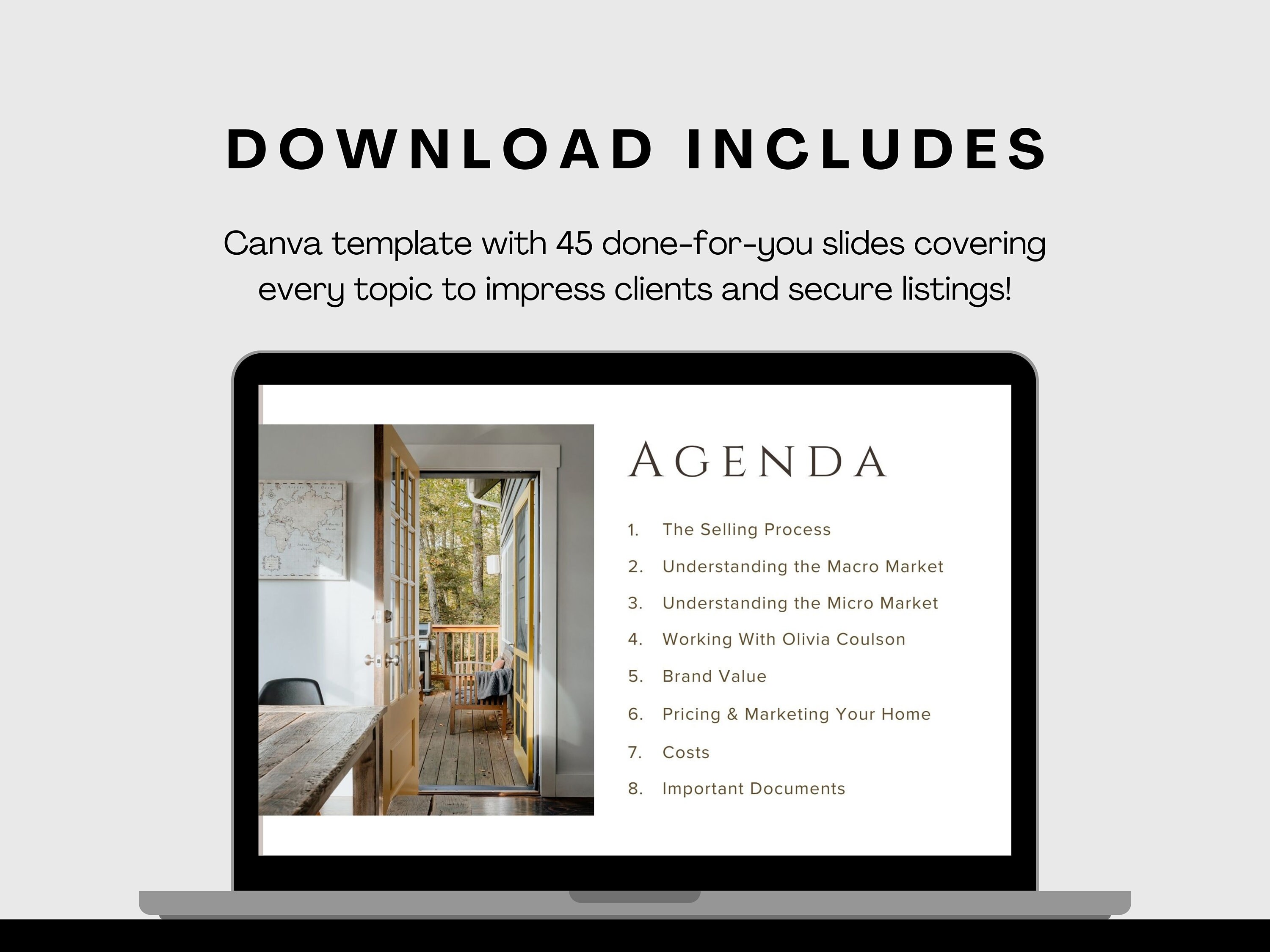 Real Estate Listing Presentation Canva Template | Neutral Minimalist ...