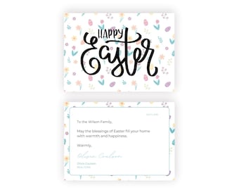 Easter Client Card for Spring Realtor Drop-Off Card Mailer Template Real Estate Agents Printable Customizable (Canva)