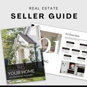 Real Estate Seller Guide Template Canva | Customizable Neutral Minimalist Listing Consultation Booklet | Printable Digital Appointment PDF