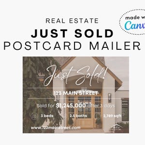 Carte postale que nous venons de vendre | Agriculture de quartier | postale personnalisable de nouvel agent | Modèle de toile numérique