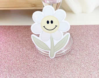 Daisy Smiley Face Flower Sticker