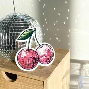 Disco Ball Cherries Sticker