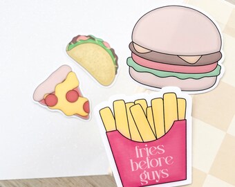 Burger, Pommes, Pizza oder Taco Aufkleber