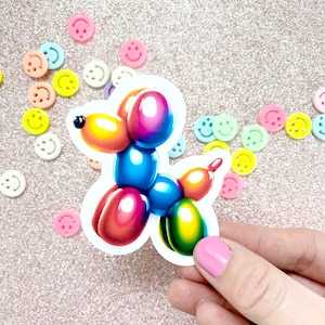 Colorful Balloon Dog Sticker