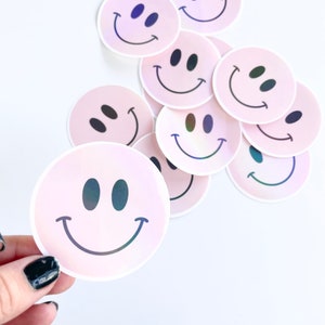 Smiley Holographic Sticker