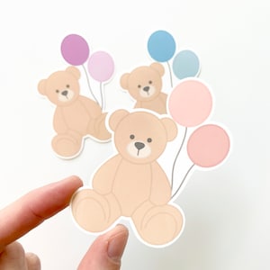 Teddy Bear with Balloons Sticker