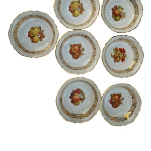 7 Limoges Porcelain Fruit Bowls