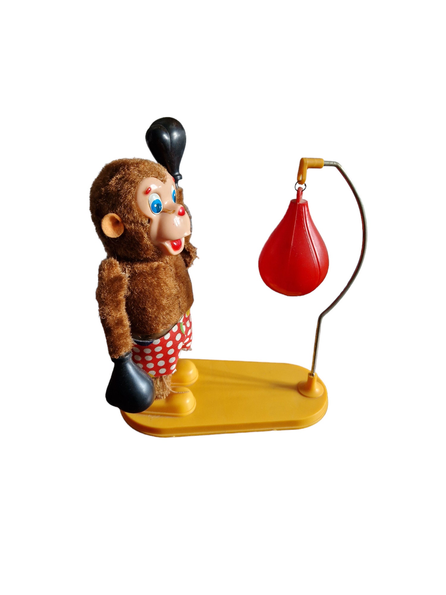 Vieux Singe En Peluche Articulée, Jouet Vintage Des Années 50-60, Fabrication Française