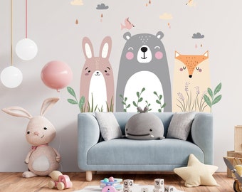 Woodland Animals Wall Decal: Forest Friends Nursery Decor
