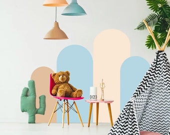 Pastel Arch Wall Decals: Minimal Nursery Decor