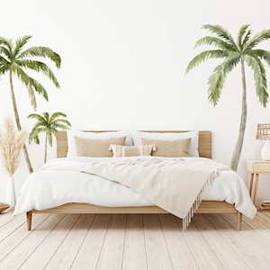 Palm Trees Wall Decals - Watercolor Tropical Palms - Big Palm Trees Wall Decal