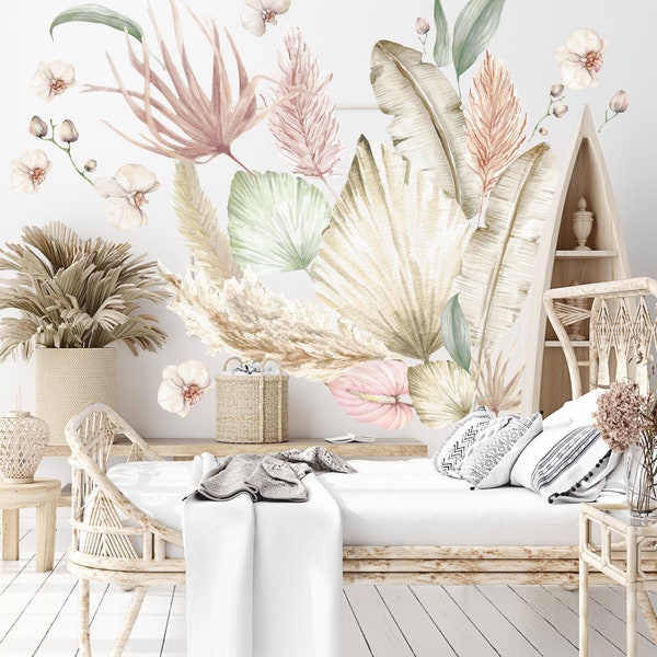 Tropical Leaf Decals Etsy