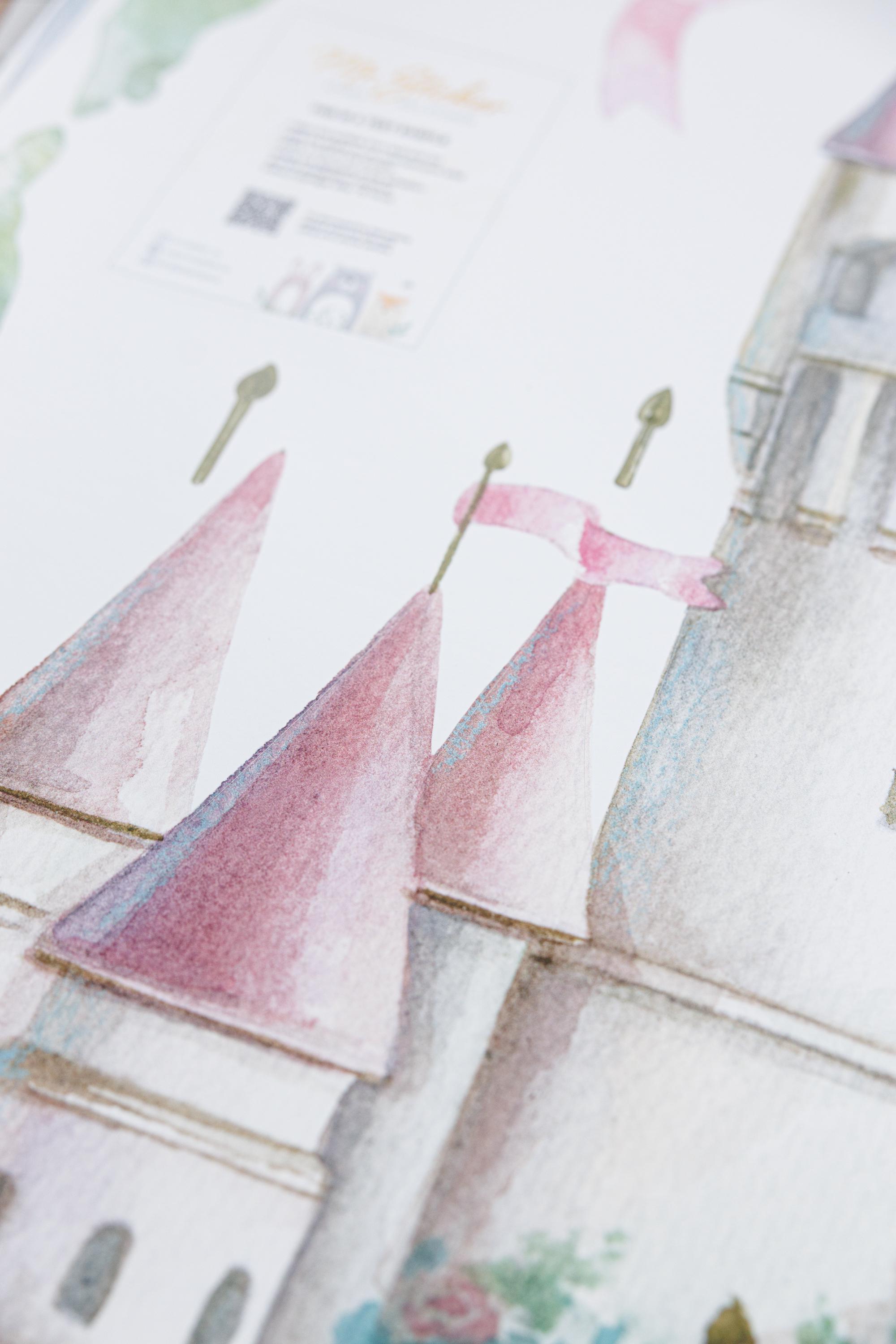 Princess Castle Wall Decal: Watercolor Fairy Tale Decor - Etsy