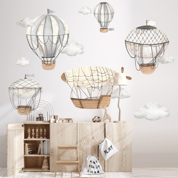 Hot Air Balloon Wall Decal Etsy